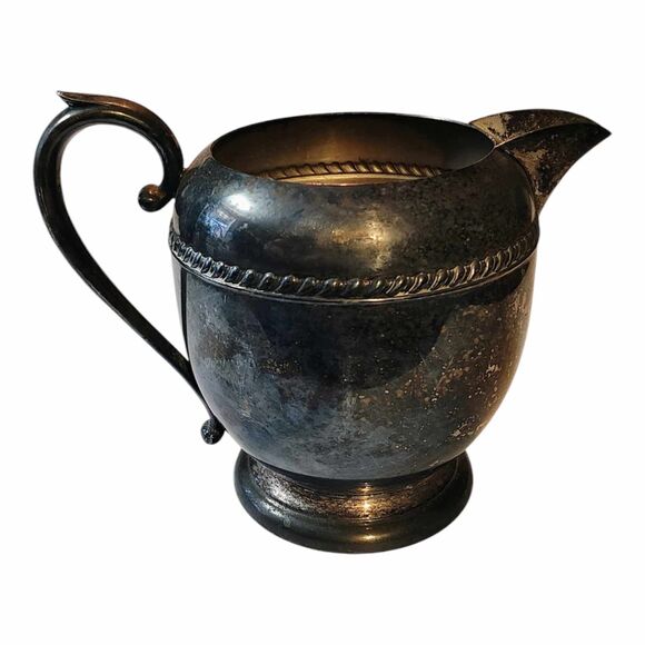 Vintage Sheridan Silver Copper Victorian Water Pitcher Taunton Massachusetts USA - Picture 6 of 10